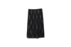 Hugo Boss Boss Velyssa Pleated A-line Skirt With Sparkly Embroidery In Black Polyester In Black