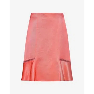 Hugo Boss Boss Vileina Ladder Stitch A Line Skirt Col: Coral Pink, Size: 12