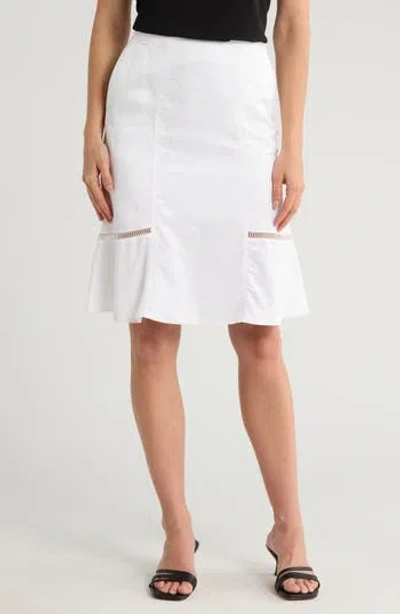Hugo Boss Boss Vileina Ladder Stitch Skirt In White