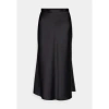 Hugo Boss Vinarea Satin Midi Skirt In Black