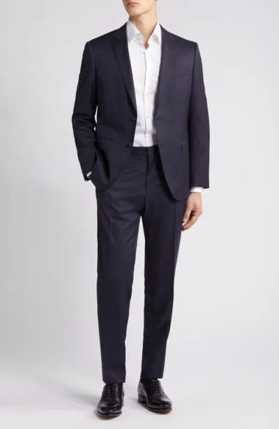 Hugo Boss Boss Virgin Wool Suit In Blue
