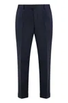 Hugo Boss Slim-fit Trousers In Virgin Wool With Stretch