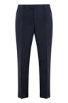 Hugo Boss Slim-fit Trousers In Virgin Wool With Stretch