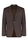 Hugo Boss Boss Virgin Wool Two-pieces Suit In Brown