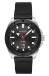 Hugo Boss Boss Visit Leather Strap Watch, 44mm