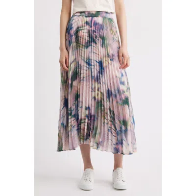 Hugo Boss Boss Vlissole Pleated Midi Skirt In Multi