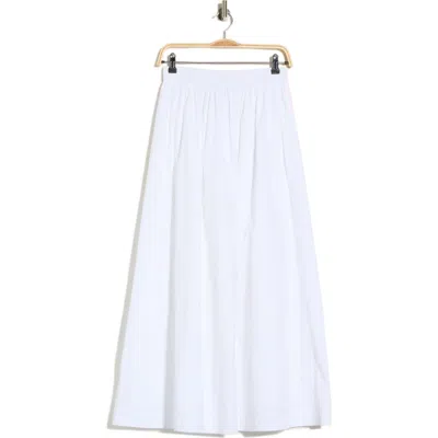 Hugo Boss Boss Vlondie Smocked Waist Midi Skirt In White
