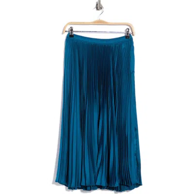 Hugo Boss Boss Vlysola Pleated Midi Skirt In Blue