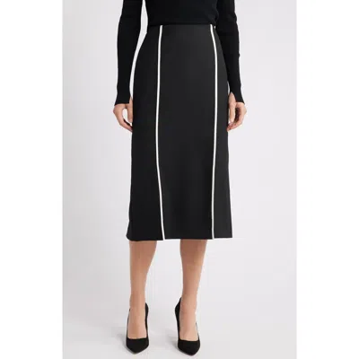 Hugo Boss Voltara Wool-blend Skirt In Black
