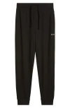 Hugo Boss Boss Waffle Cotton Blend Pajama Joggers In Black