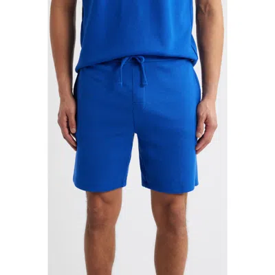 Hugo Boss Boss Waffle Knit Lounge Shorts In Bright Blue