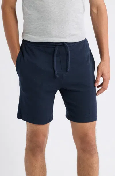 Hugo Boss Boss Waffle Knit Shorts In Blue