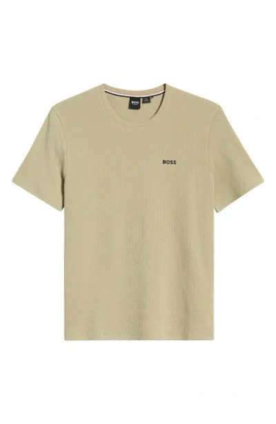 Hugo Boss Boss Waffle Pajamat-shirt In Brown