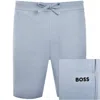 Hugo Boss Boss Waffle Shorts Blue In Black