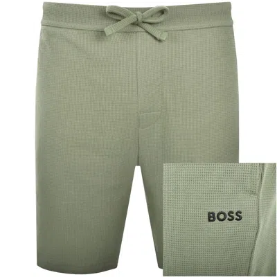 Hugo Boss Boss Waffle Shorts Green