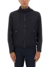 Hugo Boss Boss Camel Water-repellent Windbreaker Jacket In Blue