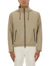 Hugo Boss Boss Camel Water-repellent Windbreaker Jacket In Neutral