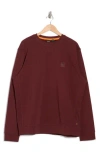 Hugo Boss Boss Westart Cotton Crewneck Sweatshirt In Dark Red