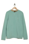 Hugo Boss Boss Westart Cotton Crewneck Sweatshirt In Light Green