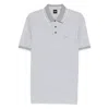 Hugo Boss Boss White Polo Shirts Men In Gray