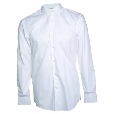 Pre-owned Hugo Boss Boss, White Slim Fit Shirt