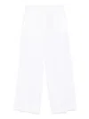 Hugo Boss Boss Wide-leg Linen Trousers With Concealed Fastening