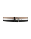 Hugo Boss Boss Woman Belt Beige Size M Polyamide, Cow Leather In Sand