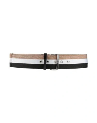 Hugo Boss Boss Woman Belt Beige Size M Polyamide, Cow Leather In Sand