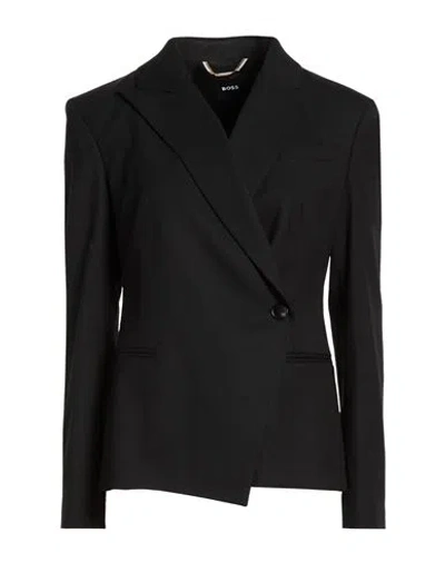 Hugo Boss Boss Woman Blazer Black Size 4 Wool, Polyester, Elastane