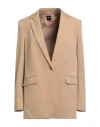 Hugo Boss Boss Woman Blazer Camel Size 8 Polyamide, Elastane In Brown