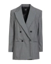 Hugo Boss Boss Woman Blazer Grey Size 6 Virgin Wool In Gray