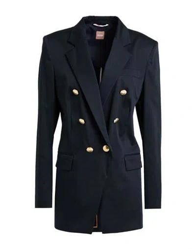 Hugo Boss Boss Woman Blazer Midnight Blue Size 6 Cotton, Elastane