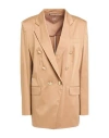 Hugo Boss Boss Woman Blazer Sand Size 10 Cotton, Elastane In Neutral