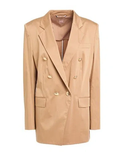 Hugo Boss Boss Woman Blazer Sand Size 10 Cotton, Elastane