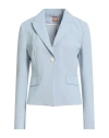 Hugo Boss Boss Woman Blazer Sky Blue Size 4 Polyester, Elastane In Blue