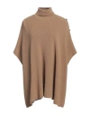 Hugo Boss Boss Woman Cape Camel Size Onesize Recycled Polyamide, Viscose, Recycled Wool, Wool, Cashmere In Beige