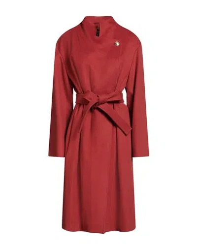 Hugo Boss Boss Woman Coat Rust Size 8 Virgin Wool In Red