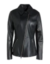 Hugo Boss Boss Woman Jacket Black Size 10 Lambskin In Black