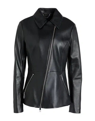 Hugo Boss Boss Woman Jacket Black Size 10 Lambskin