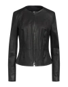 Hugo Boss Boss Woman Jacket Black Size 12 Lambskin