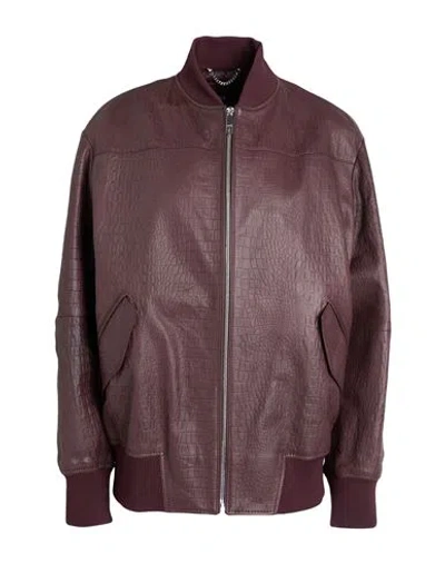 Hugo Boss Boss Woman Jacket Deep Purple Size 10 Lambskin