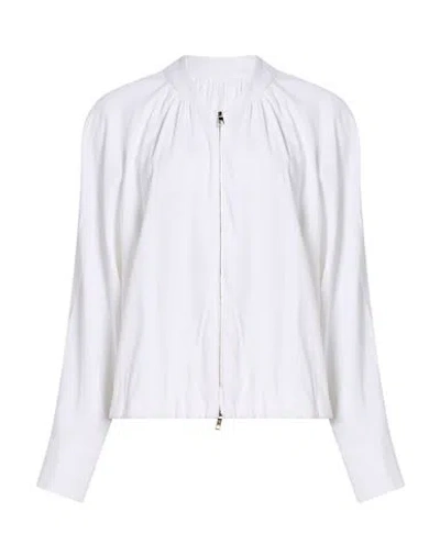 Hugo Boss Boss Woman Jacket White Size 2 Linen, Viscose, Elastane