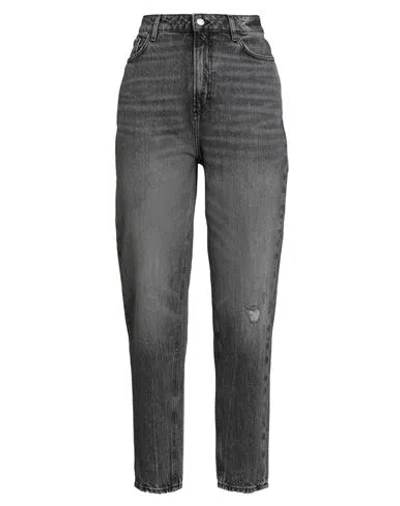 Hugo Boss Boss Woman Jeans Charcoal Size 30w-30l Cotton, Elastane In Black