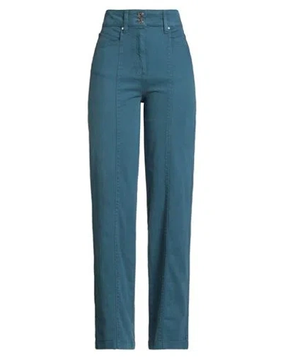 Hugo Boss Boss Woman Jeans Deep Teal Size 4 Cotton, Lyocell, Elastane In Green