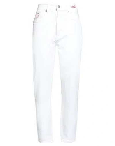 Hugo Boss Boss Woman Jeans White Size 30 Cotton, Elastane