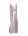 HUGO BOSS BOSS WOMAN MAXI DRESS PLATINUM SIZE 14 POLYESTER, RECYCLED POLYESTER