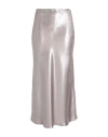 HUGO BOSS BOSS WOMAN MAXI SKIRT PLATINUM SIZE 14 POLYESTER, RECYCLED POLYESTER