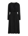Hugo Boss Boss Woman Midi Dress Black Size 10 Viscose In Black