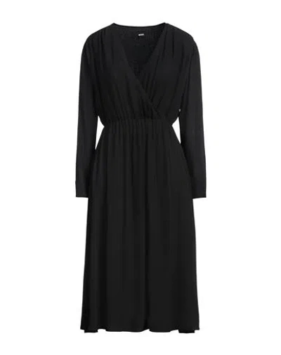 Hugo Boss Boss Woman Midi Dress Black Size 10 Viscose