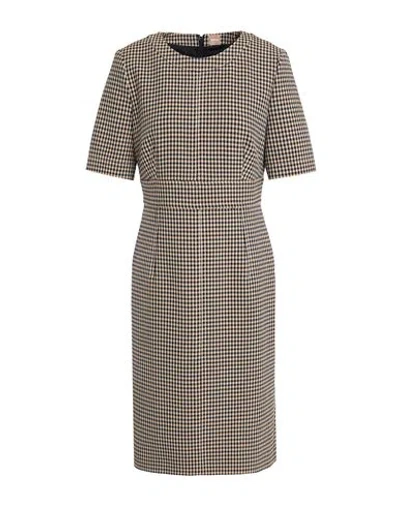 Hugo Boss Boss Woman Midi Dress Black Size 8 Polyester, Viscose, Elastane